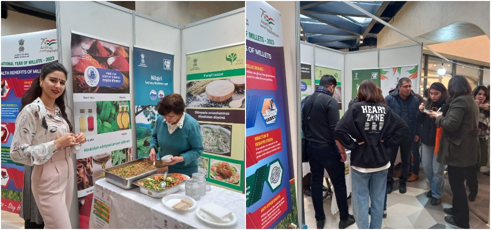 Embassy of India, Baku participated in the Great of India Exhibition and made arrangements for free genuine Indian tea tasting and millet food to the visitors on 